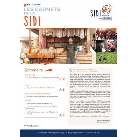 Feuillet n°8 « Les Carnets de la SIDI n°8 » - Mars 2019