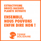Stickers noranges Campagne « Abus des multinationales : on devrait tous pouvoir dire non ! »